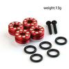 Alloy Front Hub Nut Delrin Cap with O-Ring for Arrma Kraton 6S Mojave Outcast Felony Talion Infraction Typhon Upgrade Parts (Red) view 4