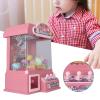 Janzoom Mini Doll Claw Machine, Improve Eye Hand Coordination 10 Eggshell Music Doll Grabber Machine Toy Interactive 20 Coins for Family Party (Pink) view 2