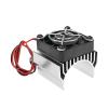 Create idea RC Motor Heat Sink with Cooling Fan for 540 550 3650 3660 RC Model Car Motor Remote Control Car Replacement Part Aluminum Alloy Silver view 1