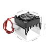 Create idea RC Motor Heat Sink with Cooling Fan for 540 550 3650 3660 RC Model Car Motor Remote Control Car Replacement Part Aluminum Alloy Silver view 4
