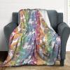 Artsadd Personalized Baby Blankets for Girls, Custom Name Blanket with Rainbow Unicorn Design for Kids Toddler, Customized Fleece Throw Blankets for Newborn Baby Shower Birthday Gifts, 50"x60" view 3