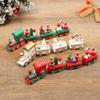 Wooden Train Rail Winter Wonderland Decor Set - Mini Train, Snowman, Christmas Ornament - Toy for Christmas Party, Kids & Adults Gift, Home Decor view 2