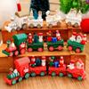 Wooden Train Rail Winter Wonderland Decor Set - Mini Train, Snowman, Christmas Ornament - Toy for Christmas Party, Kids & Adults Gift, Home Decor view 3