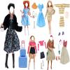 Doll Clothes, 5 Sets Outfits Winter Dresses Pants Windbreaker Hat for 11.5 inch Dolls Accessories Random Style (G) view 1