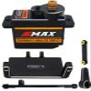 HOPLEX RC Servo EMAX Steering Servo with Mount Bracket, Arm, and Steering Link Set for RC Car Boat Model Parts Axial SCX24 Upgrade Parts (Black) view 1