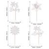 24 Pack Snowflake Cupcake Toppers Glitter Winter Oh Baby Cupcake Picks Winter Frozen Cake Decorations Snowflake Christmas Baby Shower Kids Birthday Party Supplies White view 2