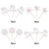 24 Pack Snowflake Cupcake Toppers Glitter Winter Oh Baby Cupcake Picks Winter Frozen Cake Decorations Snowflake Christmas Baby Shower Kids Birthday Party Supplies White view 3