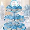 24 Pack Snowflake Cupcake Toppers Glitter Winter Oh Baby Cupcake Picks Winter Frozen Cake Decorations Snowflake Christmas Baby Shower Kids Birthday Party Supplies White view 4
