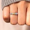 Spinning Fidget Rings for Women, Anti Anxiety Spinner Ring, Fidget Ring for Girlfriend, Silver Matching Couple Ring for Her, Anxiety Ring for Wife, Valentines Day Gift Love Ring(lover Silver Mac 12) view 2