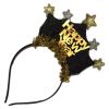AVMBC Happy New Year Headband Tiara New Years Headband with Star Boppers and Gold Tinsel New Year Eve Holiday Party Decoration Supplies view 3