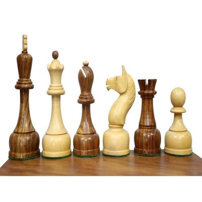 4" Tal Soviet Grandmaster Antique Reproduction 1960's Soviet Tournament Weighted Chess Pieces Only