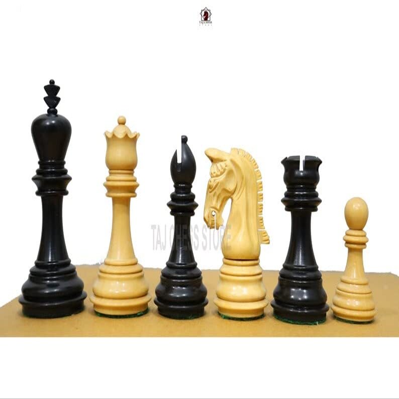 3.7" Imperial Staunton Chess Set | Luxury Chess Pieces Only | Double Weighted with 2 Extra Queens |Royal Chess Pieces Gift for him or her