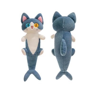 FANGYU Cute Plush Shark cat Toy, Cartoon Soft Stuffed Shark cat Pillow Long Throw Sleeping Pillow, Gifts for Kids (130cm/51.1in)