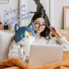 FANGYU Cute Plush Shark cat Toy, Cartoon Soft Stuffed Shark cat Pillow Long Throw Sleeping Pillow, Gifts for Kids (130cm/51.1in) view 3