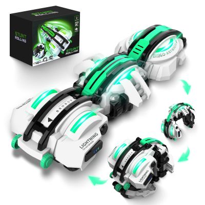 BAZADER RC Car with LED Lights - Remote Control Car Snakes 360 Roll Toy, Birthday for Kids Age 7 8 9 10 11+ Year Old, 2 Batteries 60+min, Indoor/Outdoor Toy for 6-12 yr Teen Boys