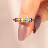 Spinning Fidget Rings for Women, Anti Anxiety Spinner Ring, Fidget Ring for Girlfriend, Silver Matching Couple Ring for Her, Anxiety Ring for Wife, Valentines Day Gift Love Ring(lover Silver Pol 09) view 3