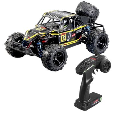 QIYHBVR RC Cars, 40KM/H High Speed 4WD 1:18 Scale Electric Waterproof Truggy Remote Control Off Road Monster Truck, RTR All Terrain Toys for Kids and Adult