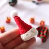 Esquirla Miniature Christmas Doll Clothes DIY Accessory Ornaments Christmas Scarf Set Dollhouse Mini Hat Scarf for 1/12 Doll Elf Mini Snowman Santa, Green Scarf view 3