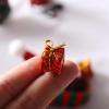 Esquirla Miniature Christmas Doll Clothes DIY Accessory Ornaments Christmas Scarf Set Dollhouse Mini Hat Scarf for 1/12 Doll Elf Mini Snowman Santa, Green Scarf view 4