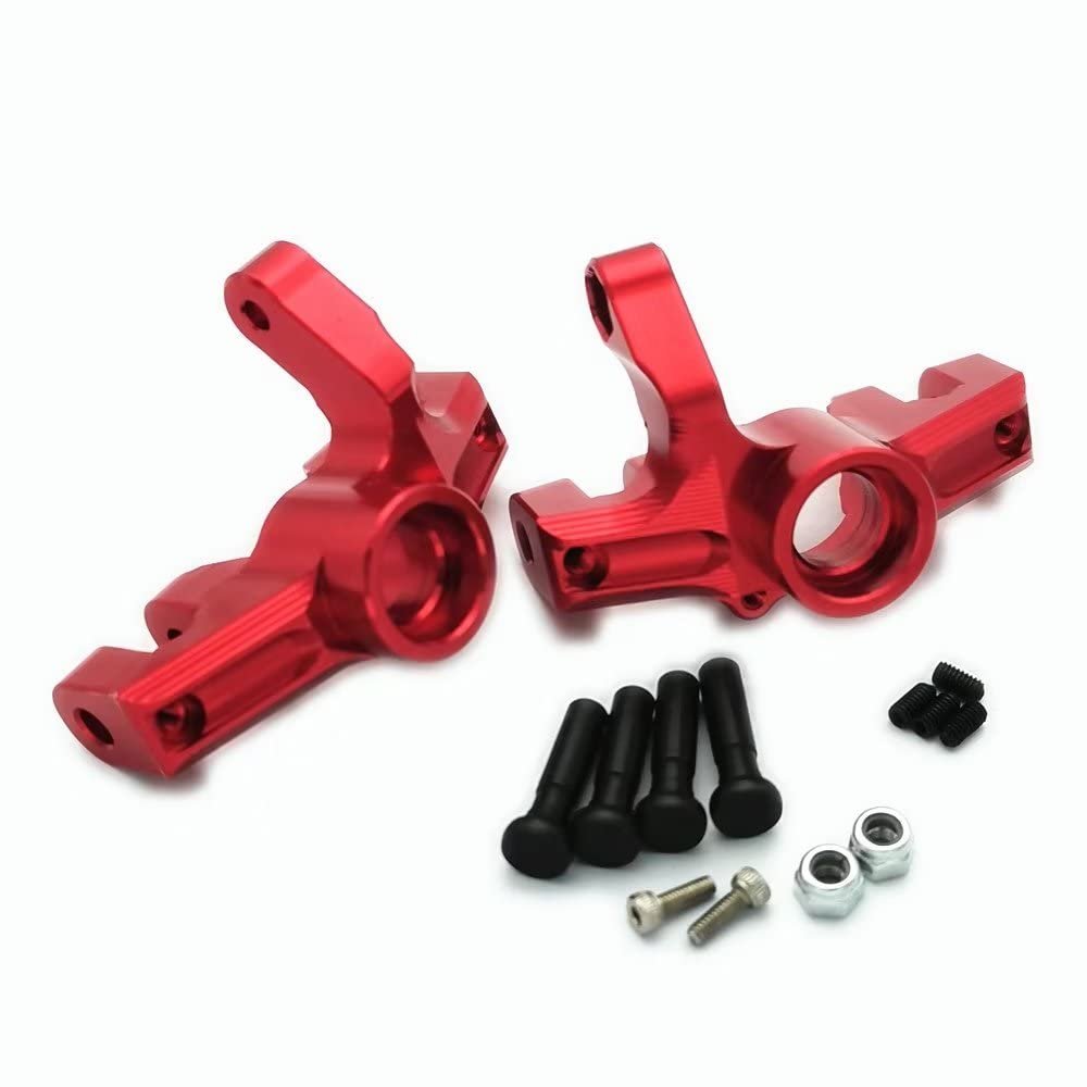 for Losi Rock Rey LOS234013 Aluminum Red Front Knuckle Arms Steering Spindle