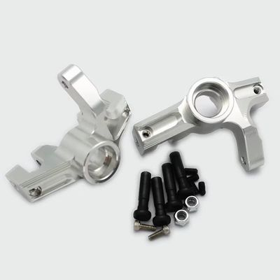 for Losi Rock Rey LOS234013 Aluminum Silver Front Knuckle Arms Steering Spindle