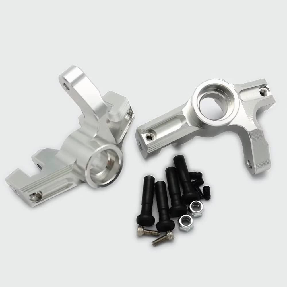 for Losi Rock Rey LOS234013 Aluminum Silver Front Knuckle Arms Steering Spindle