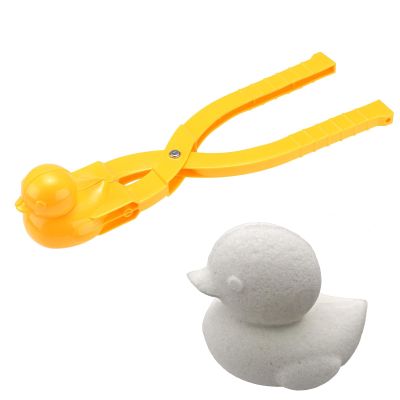 MRH&Crown Snowball Maker Duck Shapes Toys Clip Tool Mold Machine Snow Ball Toys Games with Handle for Kids Winter Snowball Fight Maker Tool Clip(Yellow)