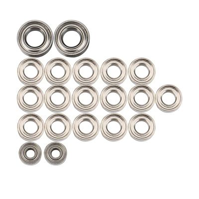 20Pcs Steel Ball Bearing Set for Axial SCX24 90081 AXI00001 AXI00002 1/24 RC Crawler Car Spare Parts Accessories (Color : Silver)