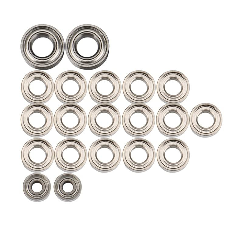 20Pcs Steel Ball Bearing Set for Axial SCX24 90081 AXI00001 AXI00002 1/24 RC Crawler Car Spare Parts Accessories (Color : Silver)