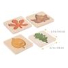 Kisangel Montessori Leaf Puzzle Set, 4Pcs Wooden Tree Identification Toys with Knobs for Toddler Cognitive Learning, Nature Exploration, and Preschool Educational Activities, Assorted Colors, 3.74 X 3 view 2