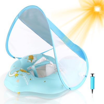 Baby Pool Float with Canopy,Infant Swim Float Pool Float with Safety Seat,Baby Swimming Float Water Float & Floatie Toddler Floats for Pool 12-36 Months with UPF50+ Sun Canopy Balance Ball(L)