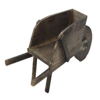 Melody Jane Dolls Houses Dollhouse Rustic Wheelbarrow Garden Planter Miniature Yard Furniture 1:12