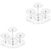 STOBAZA 2pcs Transparent Ladder Display Rack Jewelry Holder Stand Cake Stand Hexagonal Small Display Riser Action Figure Display Case Perfume Organizer Figure Stand Acrylic Doll Cosmetic view 1