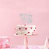 12pcs Silver Glitter Happy Valentine's Day Cake Toppers Food Picks Cake Decorations for Valentine's Day Party Suppliers view 3