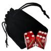 Cyber-Deals Craps Dice Kit: Set of 5 Authentic Nevada Casino Dice with Storage Pouch + Acrylic Dice Boat Bundle (Lake Tahoe Harvey's (Red Polished)) view 3