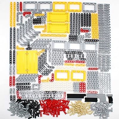 UpGLeuch Technic Parts and Pieces Bulk Compatible with Major Brand Bricks, Technic Beams and Pins Connector, Building Block Accessories-Technic Replacement Connectors,Liftarm Pins, Axles