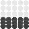 Backgammon Game Pieces Replacement 30pcs Black White Backgammon Checkers for Roll-up Travel view 1