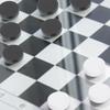 Backgammon Game Pieces Replacement 30pcs Black White Backgammon Checkers for Roll-up Travel view 2