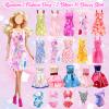 65 PCS Clothes and Accessories Including 5 Wedding Gown Dresses 10 Slip Dress 2 Fashion Dresses 2 Tops 2 Pants 2 Bikini 20 Shoes 22 Accessories for 11.5 Inch Girl Dolls in Random, for Girls view 2