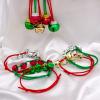 yfstyle Christmas Bell Necklaces and Bracelet Set Adjustable Christmas Bell Bracelet Red Green Jingle Bell Necklaces Bell Ornaments for Party-10pcs view 4