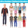 18 PCS Doll Clothes for Ken Doll Including Handmade 6 Tops 6 Pants Casual Wear 2 Beach Pants 4 Pair of Shoes for 11.5 Inch Boy Doll Outfits for Boyfriend Doll view 2