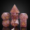 UDIXI Strawberry Quartz Gemstone Dice Set, Stone DND Dice Set for Role Playing Games (Strawberry Quartz) view 2