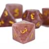 UDIXI Strawberry Quartz Gemstone Dice Set, Stone DND Dice Set for Role Playing Games (Strawberry Quartz) view 4
