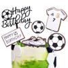 6 Pack Soccer Cake Toppers Soccer Ball Shoes Jerseys Cake Picks Sport Football Theme Birthday Party Baby Shower Cake Decorations Kids Boys Men Birthday Party Favors Supplies view 1