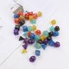 7 Pcs/Set Star Shine Glitter Polyhedral Dice Set D4 D6 D8 D10 D% D12 D20 Game Toys Playing Games Glitter Galaxy Dice(Glitter Yellow on Silver Oil) view 4