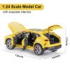 SASBSC Toy Cars for Boys Age 4-7 Metal Car Toys for 3 4 5 6 7 8 Year Old Boy Diecast Model Cars for Kids with Light and Sound Birthday Gifts(Yellow, 1:24) view 3
