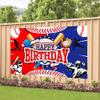 Baseball Birthday Party Decoration Baseball Happy Birthday Backdrop Baseball Photo Background Banner Poster for Baseball Party Decorations Party Supplies 70.8 x 47.2 Inch view 3
