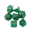 7 Pcs/Set Star Shine Glitter Polyhedral Dice Set D4 D6 D8 D10 D% D12 D20 Game Toys Playing Games Glitter Galaxy Dice(Glitter Emerald) view 1