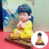 CIYODO Solar Buddha Car Decoration Solar Powered Dashboard Ornament for Chic Desktop Decor Unique Buddhist Figure for Relaxing Vibes view 4