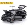 SASBSC Toy Cars for Boys 3+ Years Car Toys for 3 4 5 6 7 8 Year Old Boy Cars for Kids Ages 3-8 1:24 Diecast Metal Car with Light and Sound Christmas Birthday Gifts(Black, 1:24) view 2